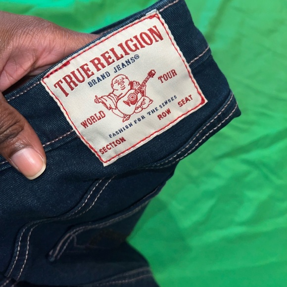 NWT Women's True Religion Becca Mid Rise Boot Cut Dark Blue Jeans size 28 - Picture 10 of 14